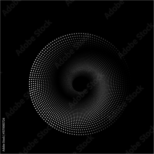 abstract dotted circular structure