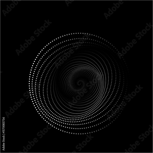 abstract dotted circular structure