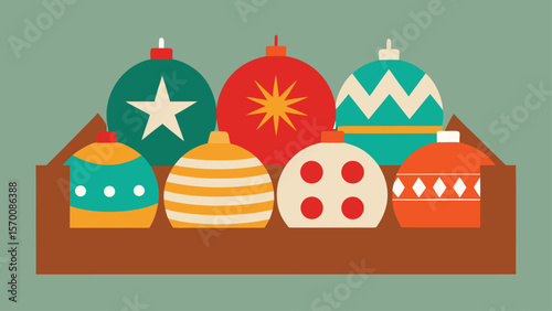 Vintage Christmas Ornaments Arranged Holiday Decor Collection