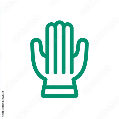 Abstract vector palm icon - flat style, minimalism, white background