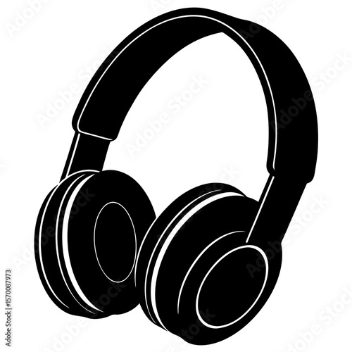 headphones on white background
