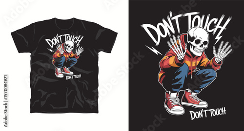 Skull typography vector graphics urban t-shirt design. Streetwear vector illustration for t-shirt and poster, Scary graphic apparel and clothing design,t-shirt design, Skull head 