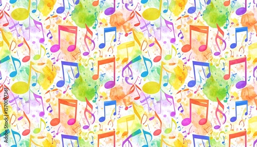 Colorful musical notes pattern (1)