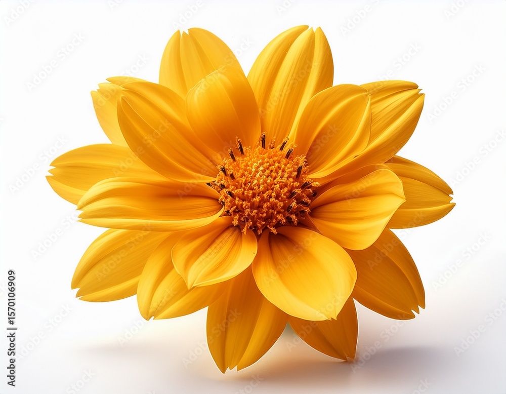 Obraz premium yellow flower isolated on white background cutout