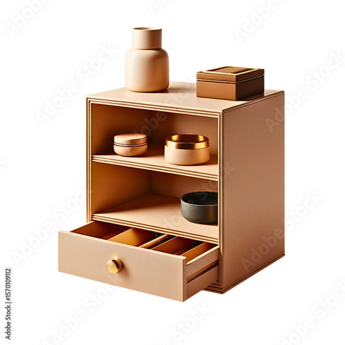 utensil drawer divider, Elegant storage cabinet with multiple compartments and drawers, modern design for home decor