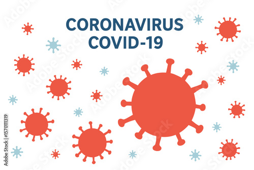 The concept of coronavirus covid-19 pandemic outbreak virus serves as a background