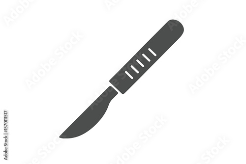 Vector icon of a medical scalpel, an illustration signifying hospital surgery knife