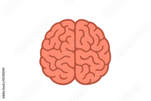 Vector illustration of an abstract light background with brain and blue bokeh elements
