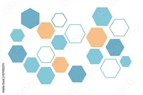 Vector illustration representing a medicine and science concept background made of abstract geometric hexagons