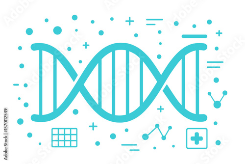 The concept of digital DNA is a virtual representation of technology and medicine