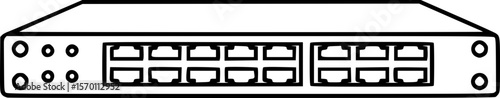 Network Switch Hub Outline Icon