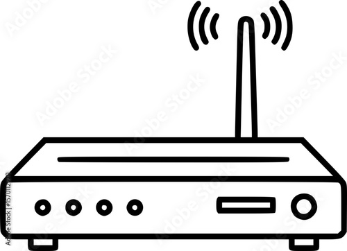 Wireless Router Network Device Outline Icon