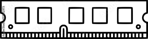 RAM Memory Module Outline Icon