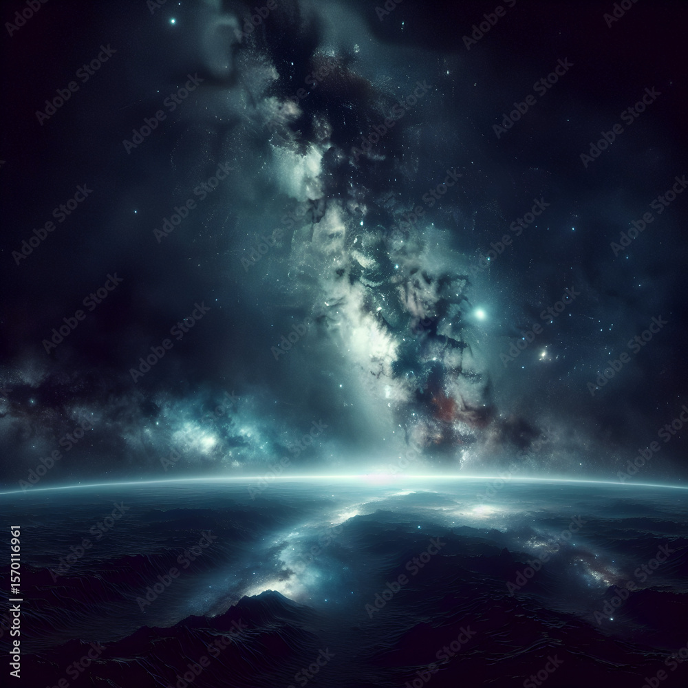 Fototapeta premium northern lights in space