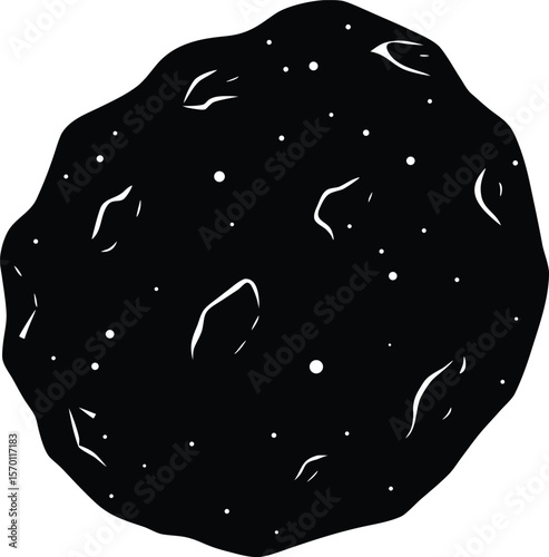 asteroid on white background.eps