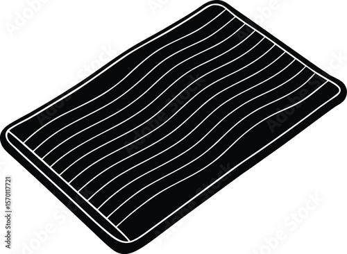 bath mat on white background.eps