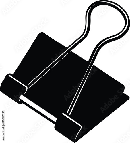 binder clip on white background.eps