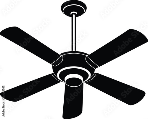 ceiling fan on white background.eps