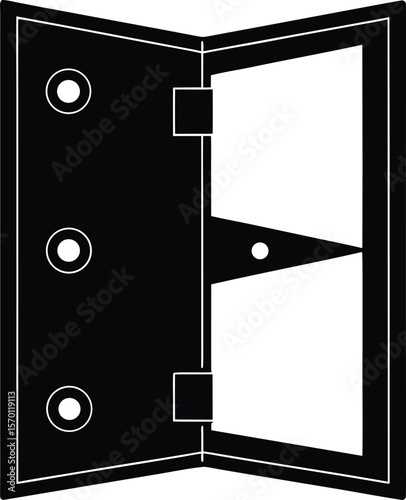 door hinge on white background.eps