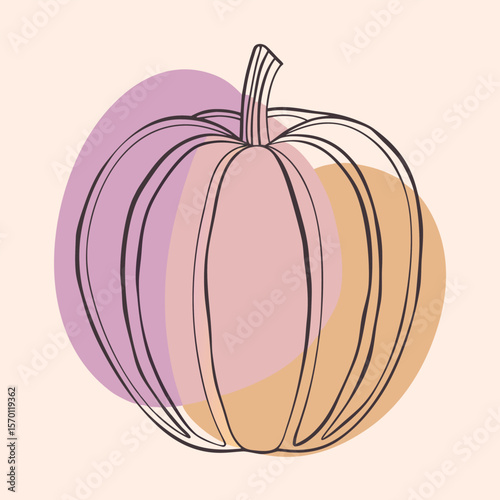 Minimalist Plum Silhouette with Stem and Slight Body Curve