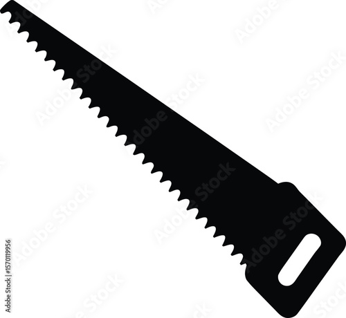 hand saw on white background.eps