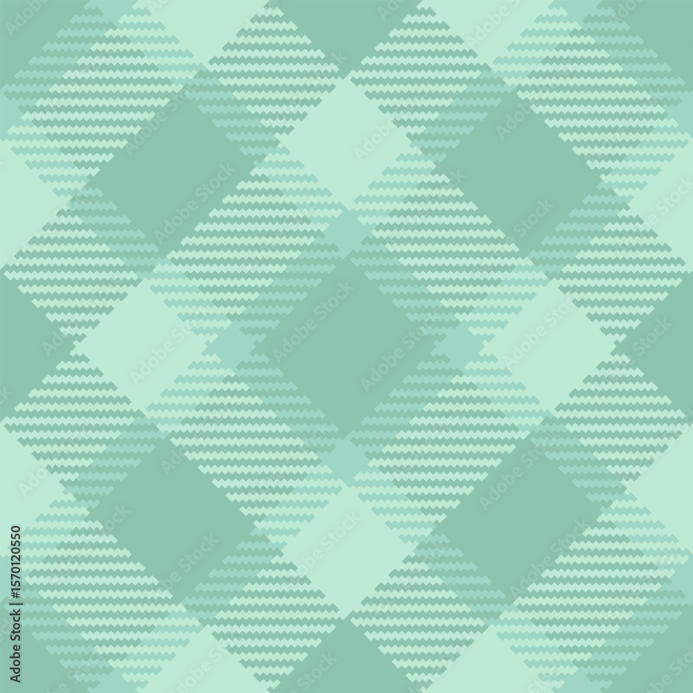 Fototapeta premium Subtle plaid pattern with a soothing green color palette. Ideal background or design element for textiles, branding, or digital artwork requiring soft, textured vibes.