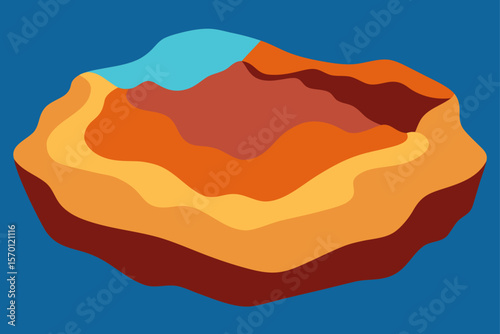 Stylized Top View of Earthy Terrain