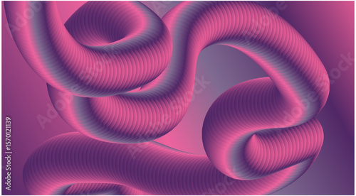 3D Flowing Blend Maroon Color Background Abstract Design Art Vector Illustration
