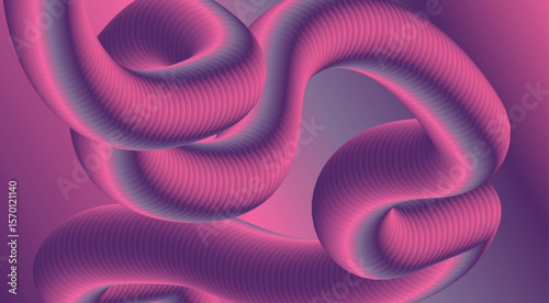 3D Flowing Blend Maroon Color Background Abstract Design Art Vector Illustration