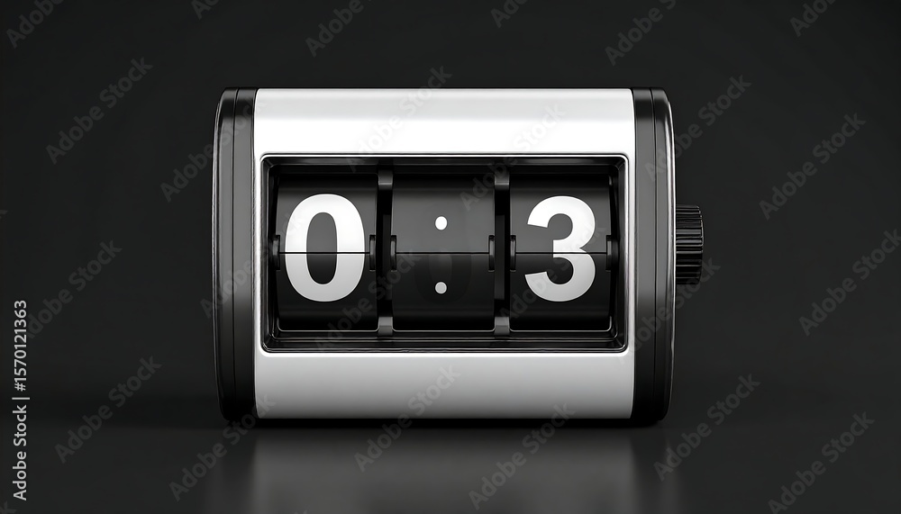 Fototapeta premium Retro digital counter showing 003