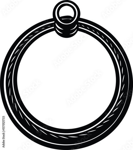 shower curtain ring on white background.eps