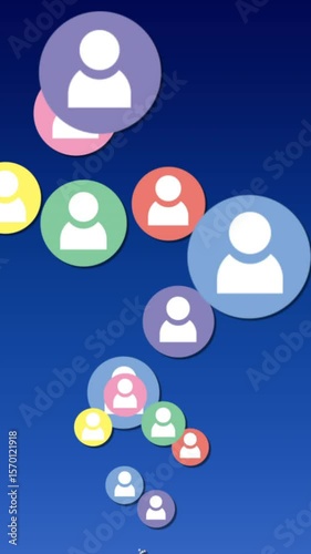 Floating follow icons 4k