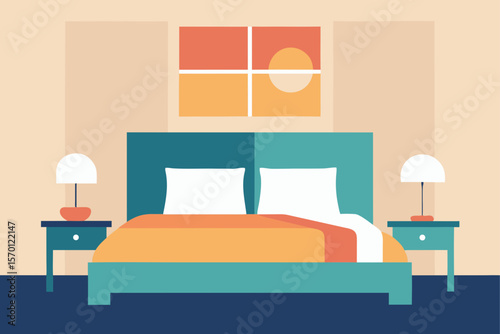 Sunlit Bed with Pillows in Soft Tones