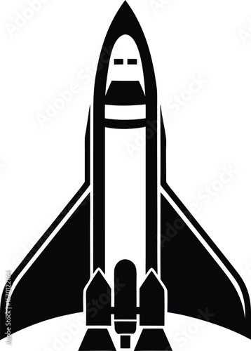 space shuttle on white background.eps