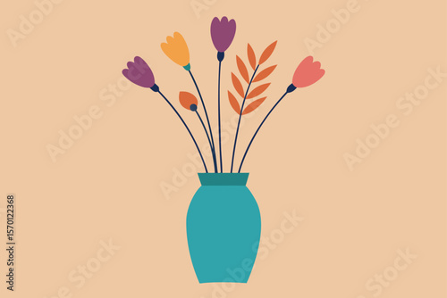 Dried Flower Bouquet in Ceramic Vase