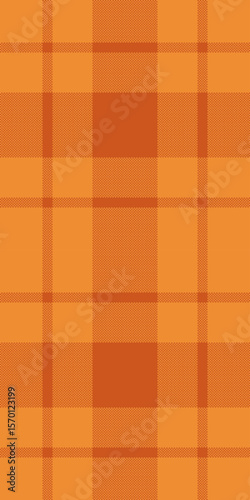 Warm autumnal plaid pattern in vibrant orange and burnt orange hues. Perfect for fallthemed designs, textile prints, website backgrounds, or packaging.