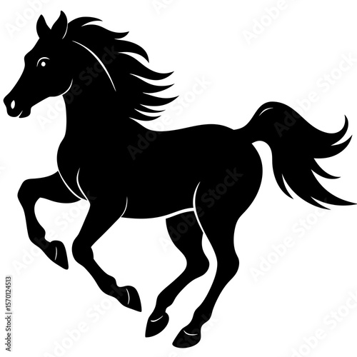 Horse Galloping Silhouette