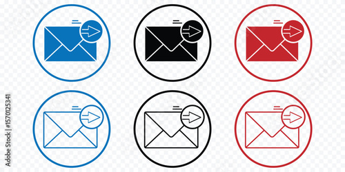 Mail icon. Mail envelop icon . Mail icon. Email sign. Envelope vector set. Send message sign. Received message. Speed delivery symbol. eps 10