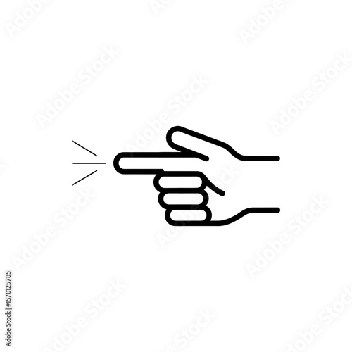 A bold hand points the way forward signaling a clear direction with purpose and confidence in black