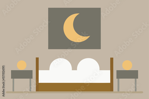 Minimalist Moon Phase Art in Neutral Tones