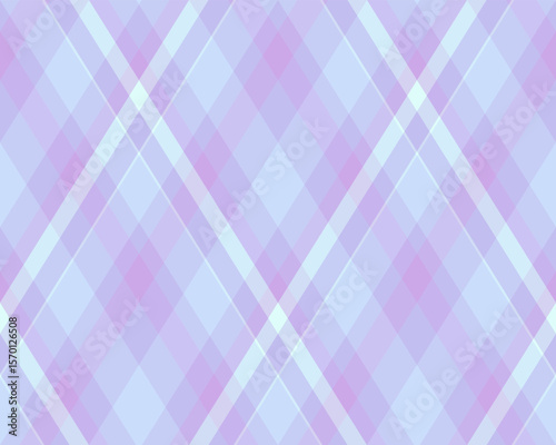 Argyle pattern of geometric rhombus. Harlequin check wallpaper design. Classic diamond shaped textile material for web background, print fabric clothing, sweater, wrapping paper, gift card, invitation