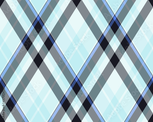 Argyle pattern of geometric rhombus. Harlequin check wallpaper design. Classic diamond shaped textile material for web background, print fabric clothing, sweater, wrapping paper, gift card, invitation