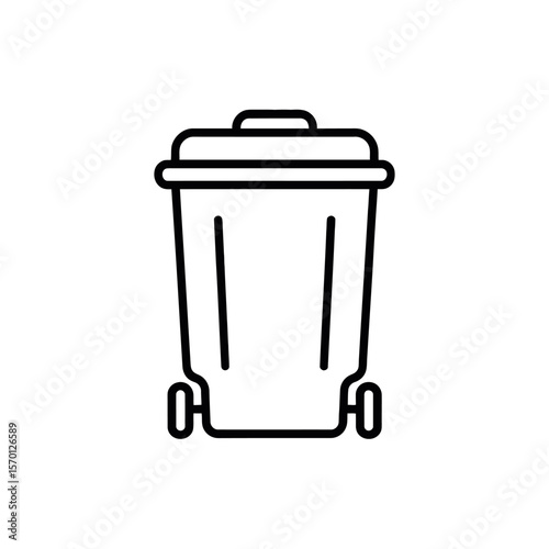 Keeping our world clean and sustainable A symbolic container representing responsible waste disposal
