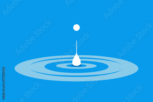 Ripple on Water Surface from Falling Drop