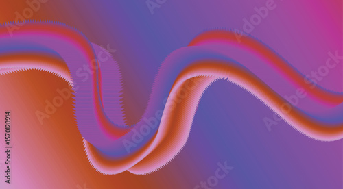 Blend 3D Fluid Flowing Gradient Purple Background Design Stylized Art Vector Illustration