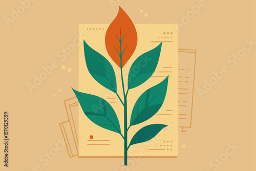 Vintage Botanical Chart Illustration