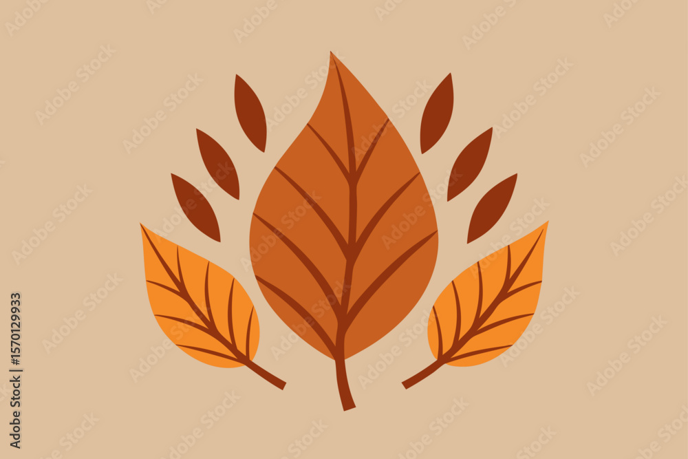 Fototapeta premium Rustic Wood Grain with Dried Leaves Texture