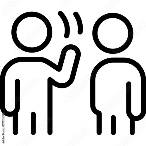 Acquaintances casual connection outline icon vector