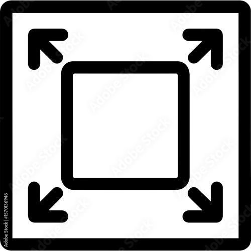 Fit to size outline icon vector