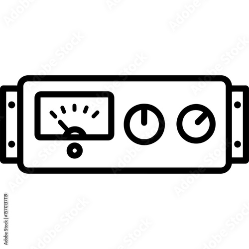 Rack-mounted compressor outline icon vector